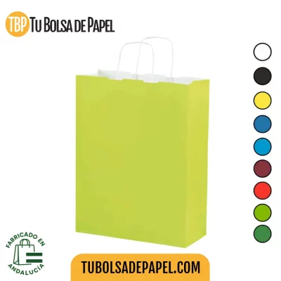 bolsas de papel Pistacho Asa Rizada
