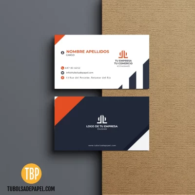 Tarjetas de visitas impresas a todo color por las dos caras