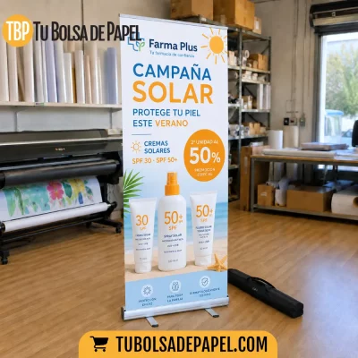 Roll up personalizado 85x200 con estructura de aluminio