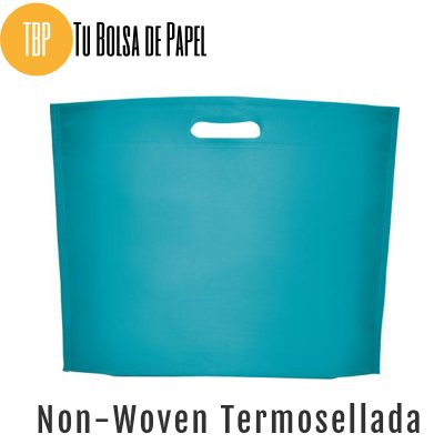 Bolsas reutilizables non woven Termosellada Turquesa