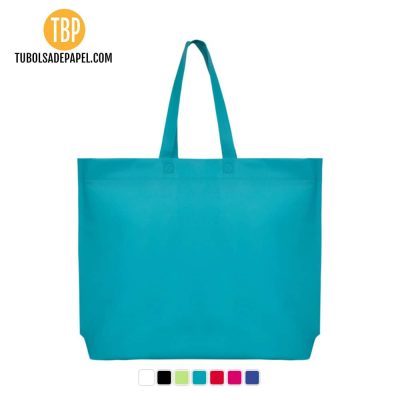 Bolsa Non-Woven Termosellada Fuelle Hexagonal - Turquesa