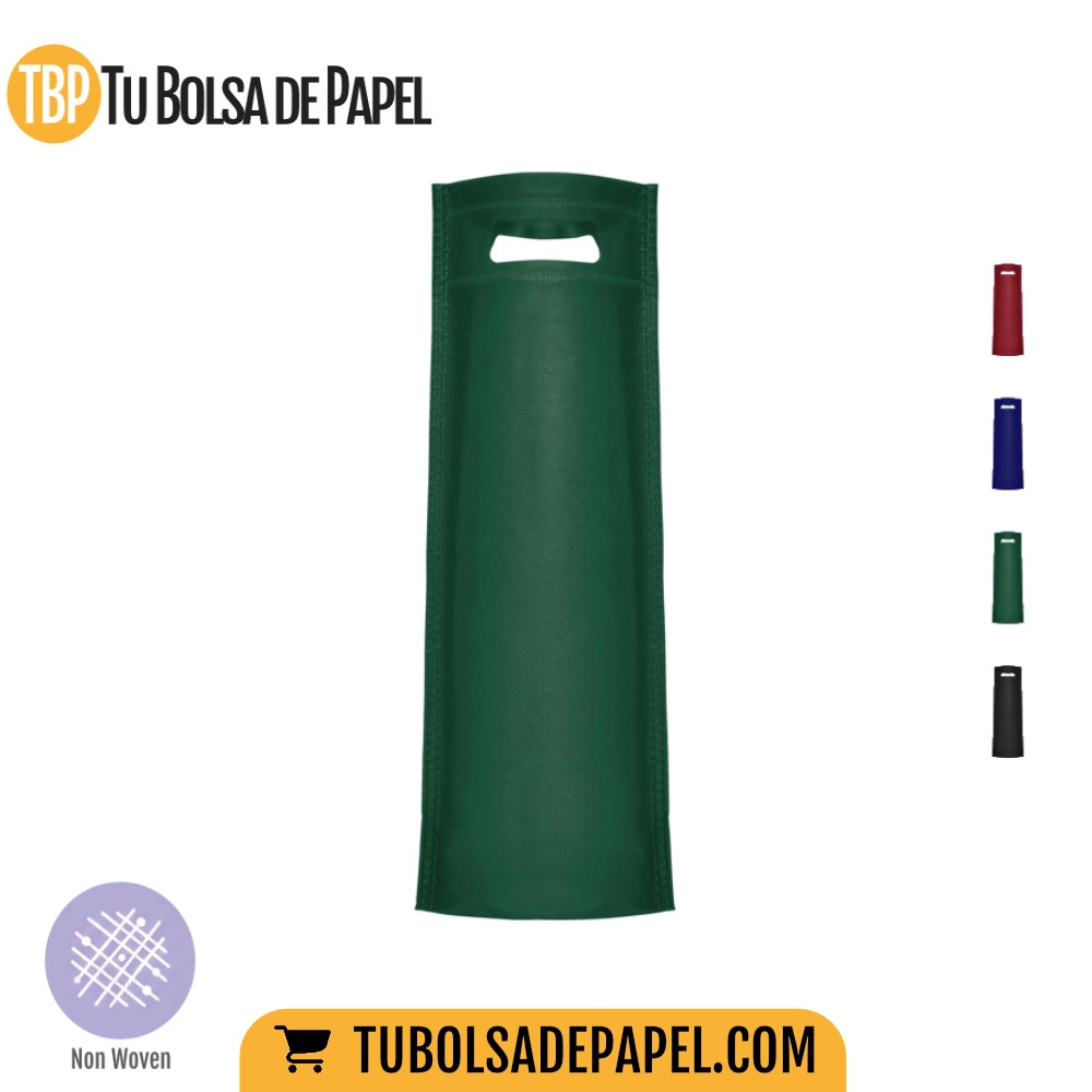 Bolsas reutilizables non woven Termosellada - Verdes para botellas