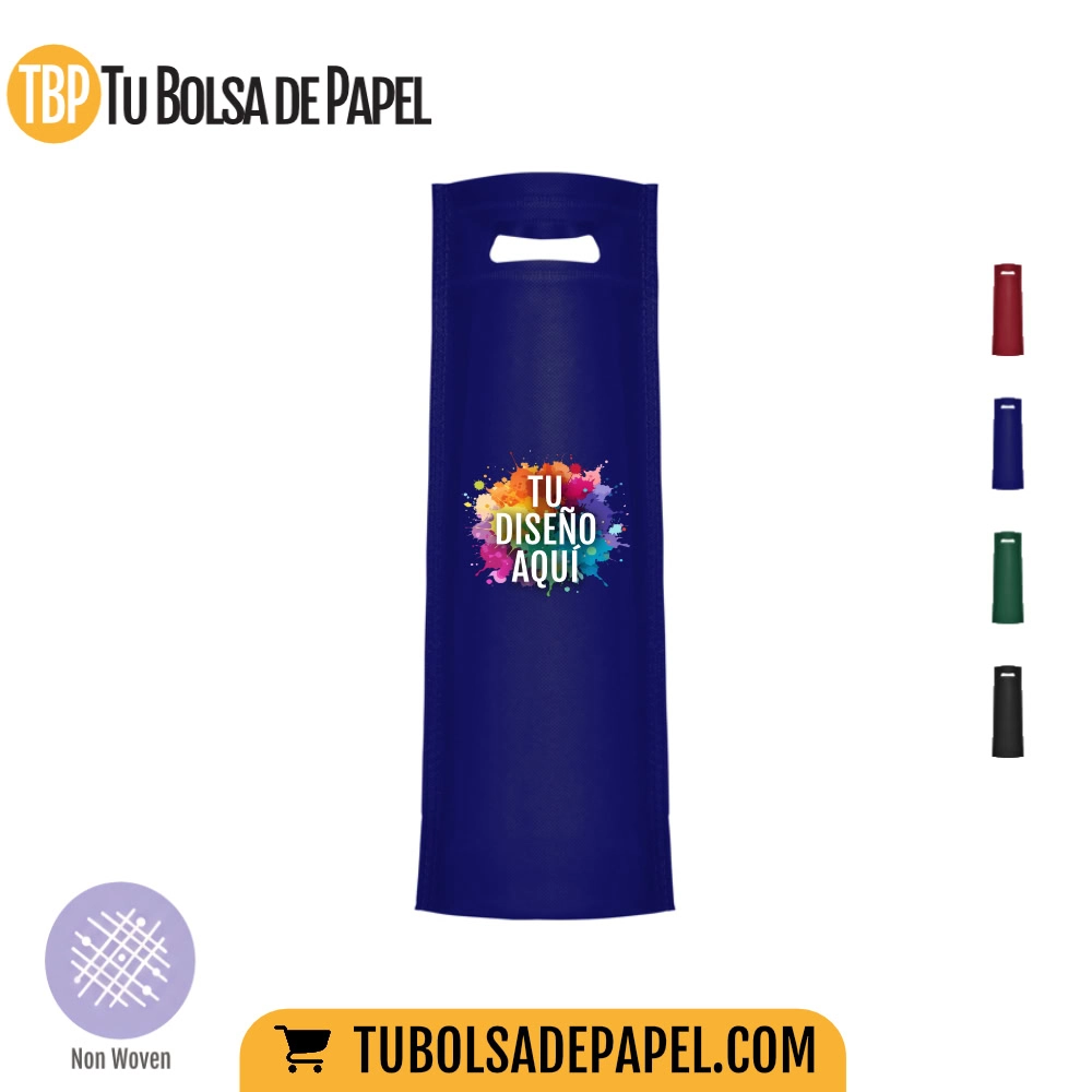 Bolsas personalizadas todo color - para botellas - azules
