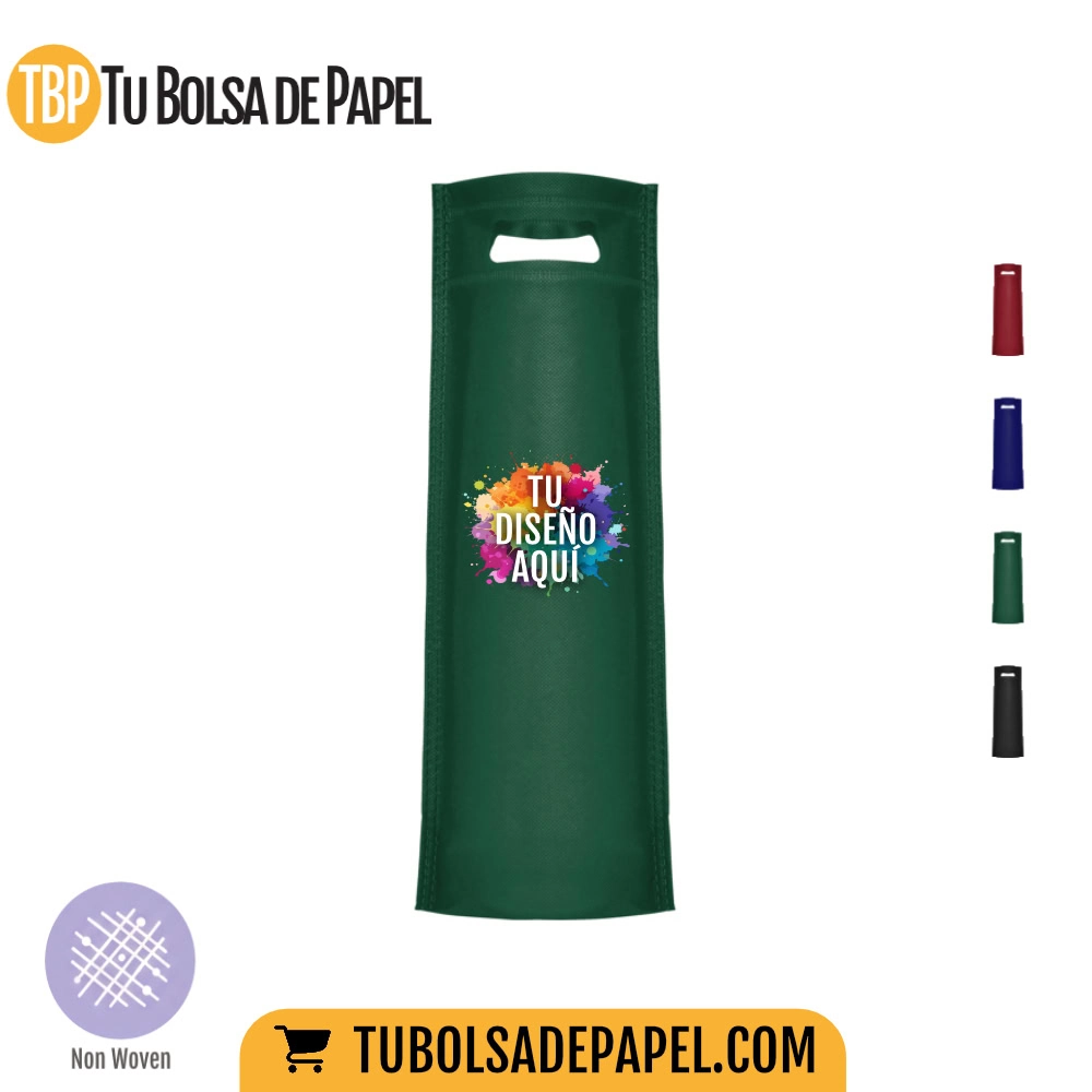Bolsas personalizadas todo color - para botellas - verdes