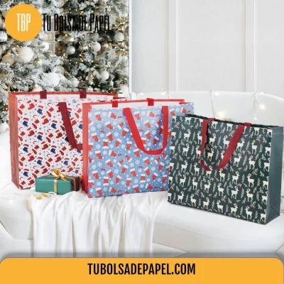 Bolsas reutilizables diseños de navidad