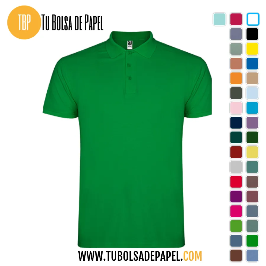 Polo Manga corta verde tropical