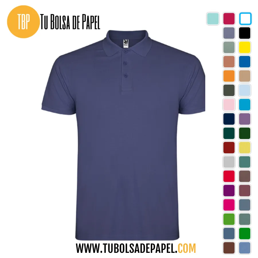 Polo Manga corta azul denin
