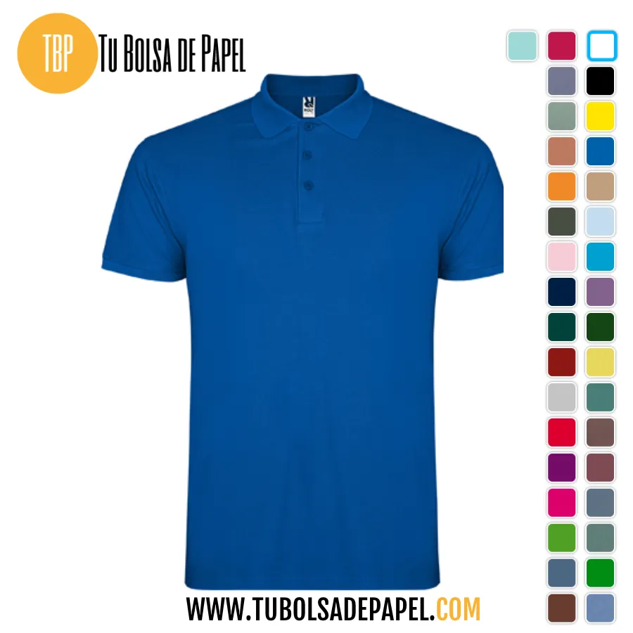 Polo Manga corta azul royal