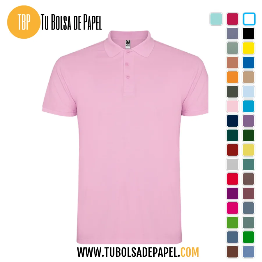 Polo Manga corta rosa