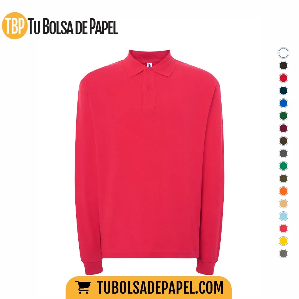 Polo Manga larga Rojo Cálido