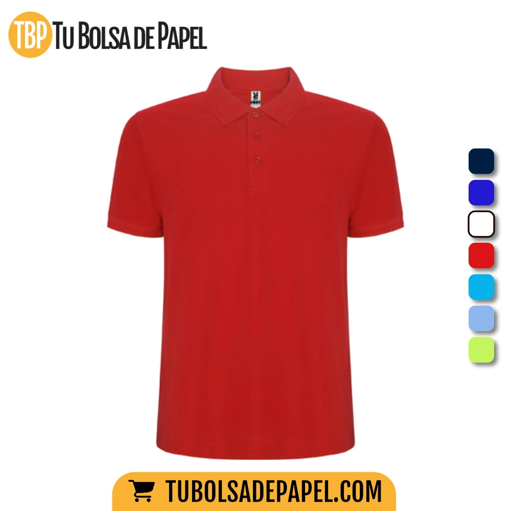 Polo infantil personalizado manga corta - rojo
