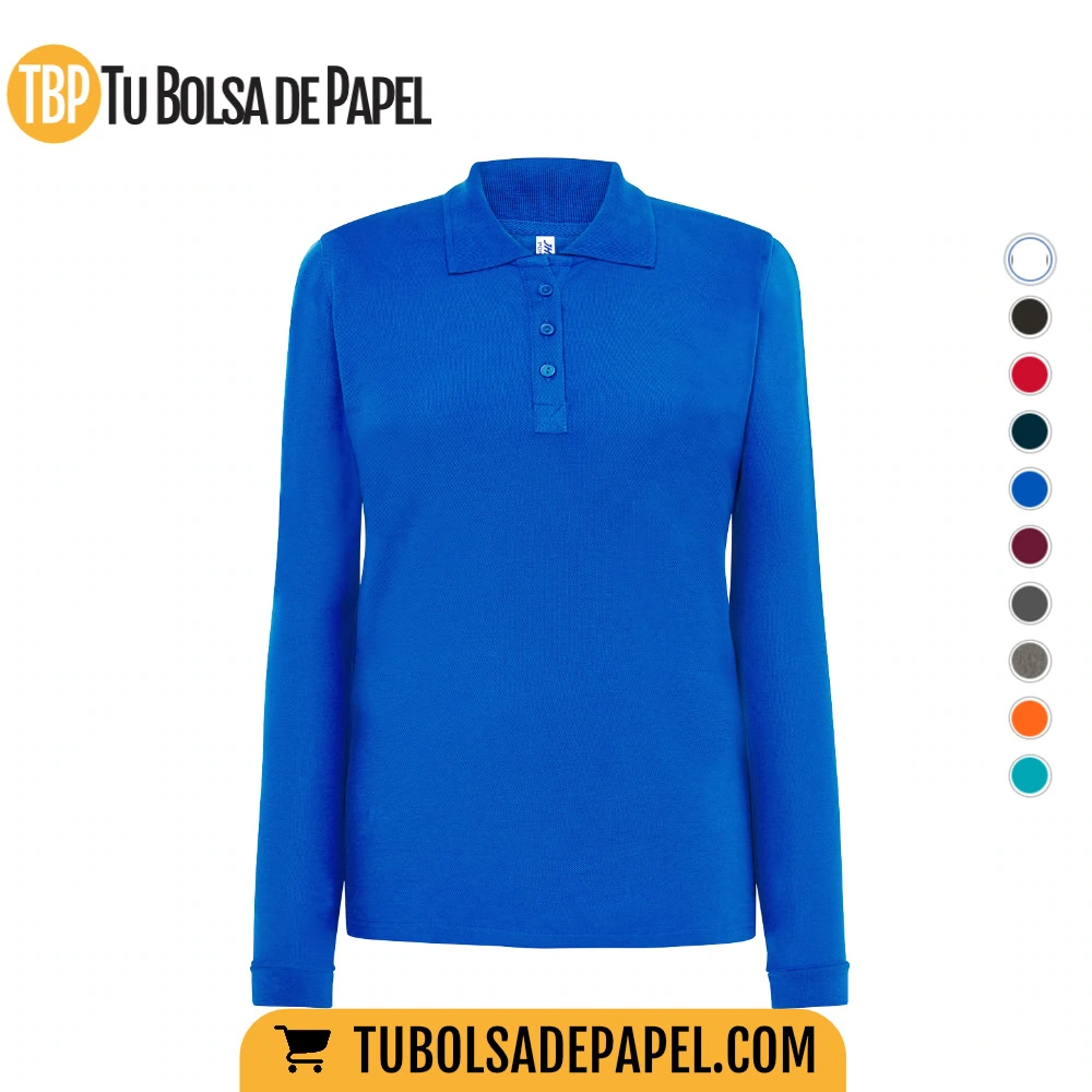 Polo Mujer Manga larga Royal