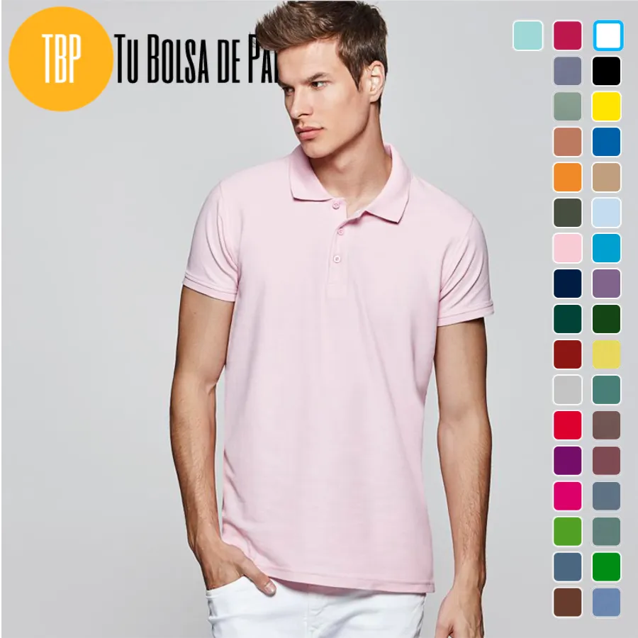Polo Hombre Manga corta rosa
