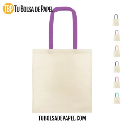 Bolsas de algodón asa Morada