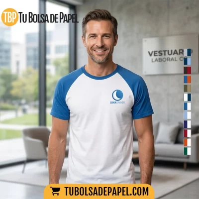 Vestuario laboral - Camiseta unisex - bicolor - personalizada