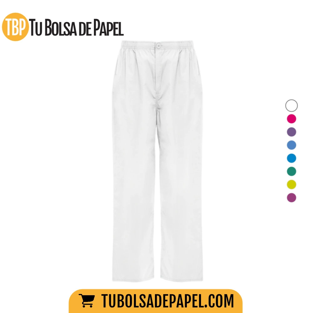 Pantalón de servicios unisex, de corte recto - Blancos
