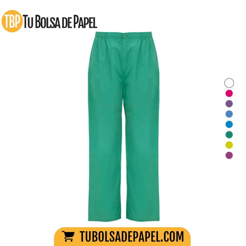 Pantalón de servicios unisex, de corte recto - verde