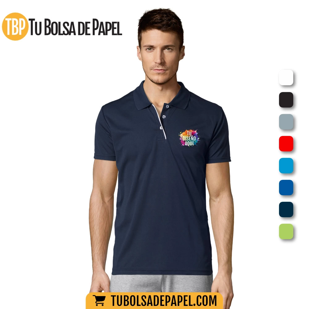 Polo deportivo hombre azul royal