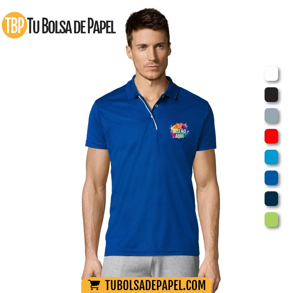 Polo deportivo hombre azul royal