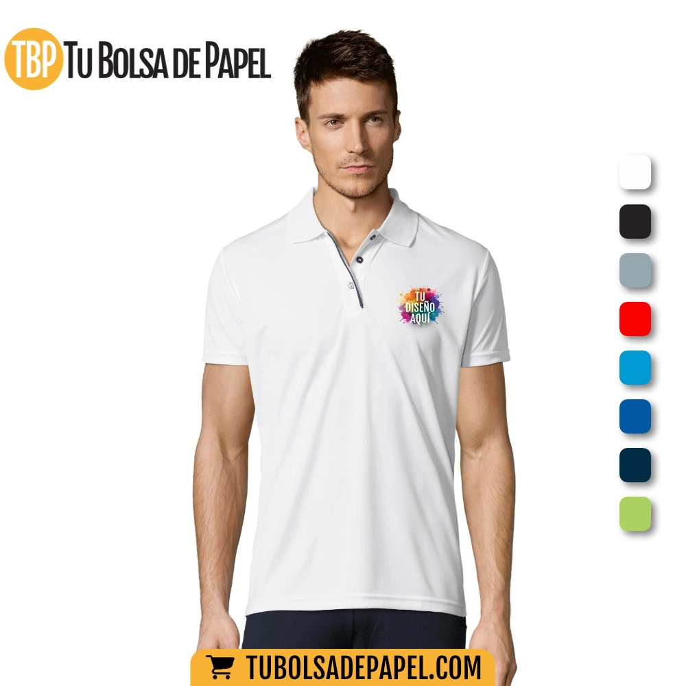 Polo deportivo hombre blanco