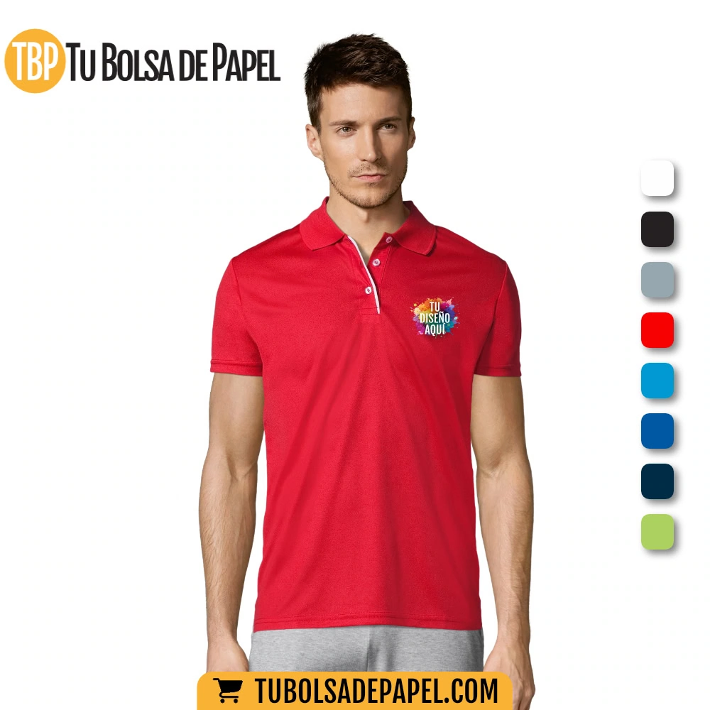 Polo deportivo hombre rojo