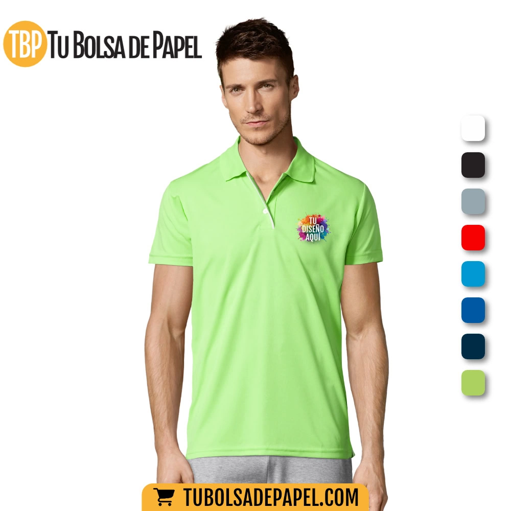 Polo deportivo hombre verde manzana