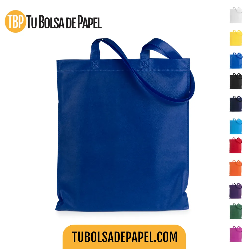 Bolsas reutilizables económicas asas largas azul marino