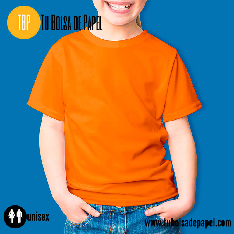 Camiseta infantil Naranja