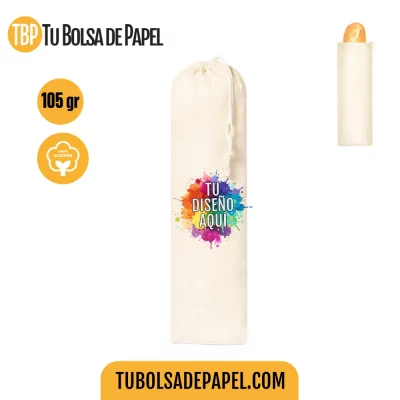 Funda para barras pan de algodón con logo todo color