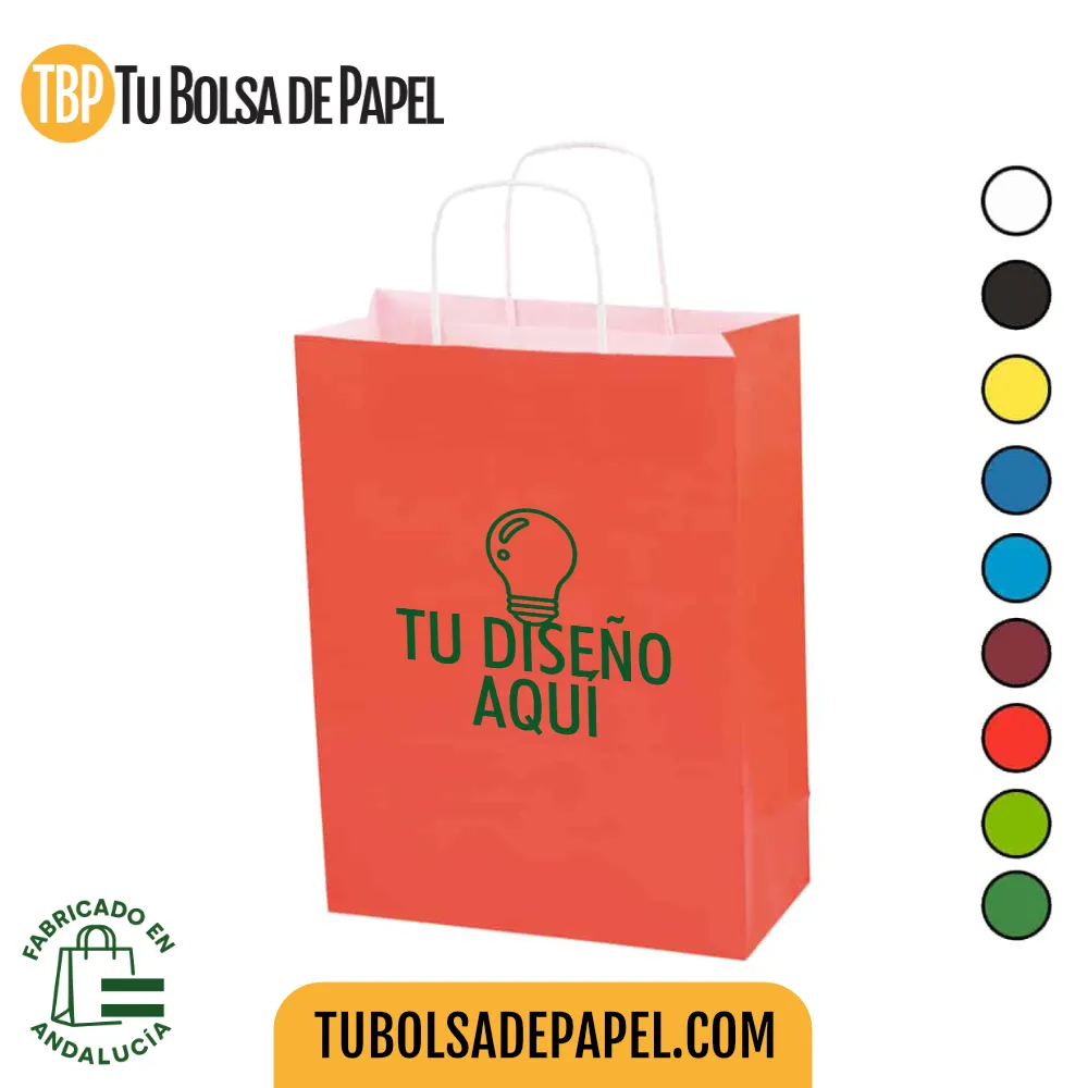 Bolsas de papel roja impresas