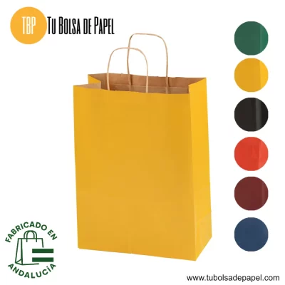 Bolsas de papel Kraft Amarillas