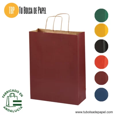 Bolsas de papel Kraft Burdeos