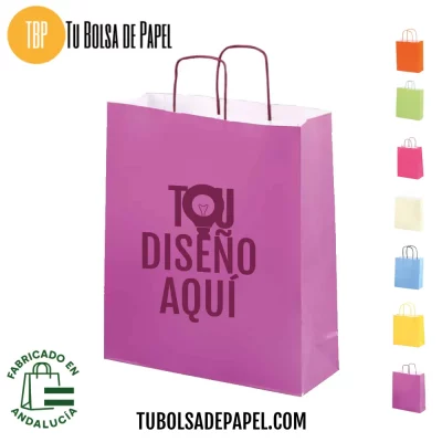 Bolsa de papel Violeta Personalizada