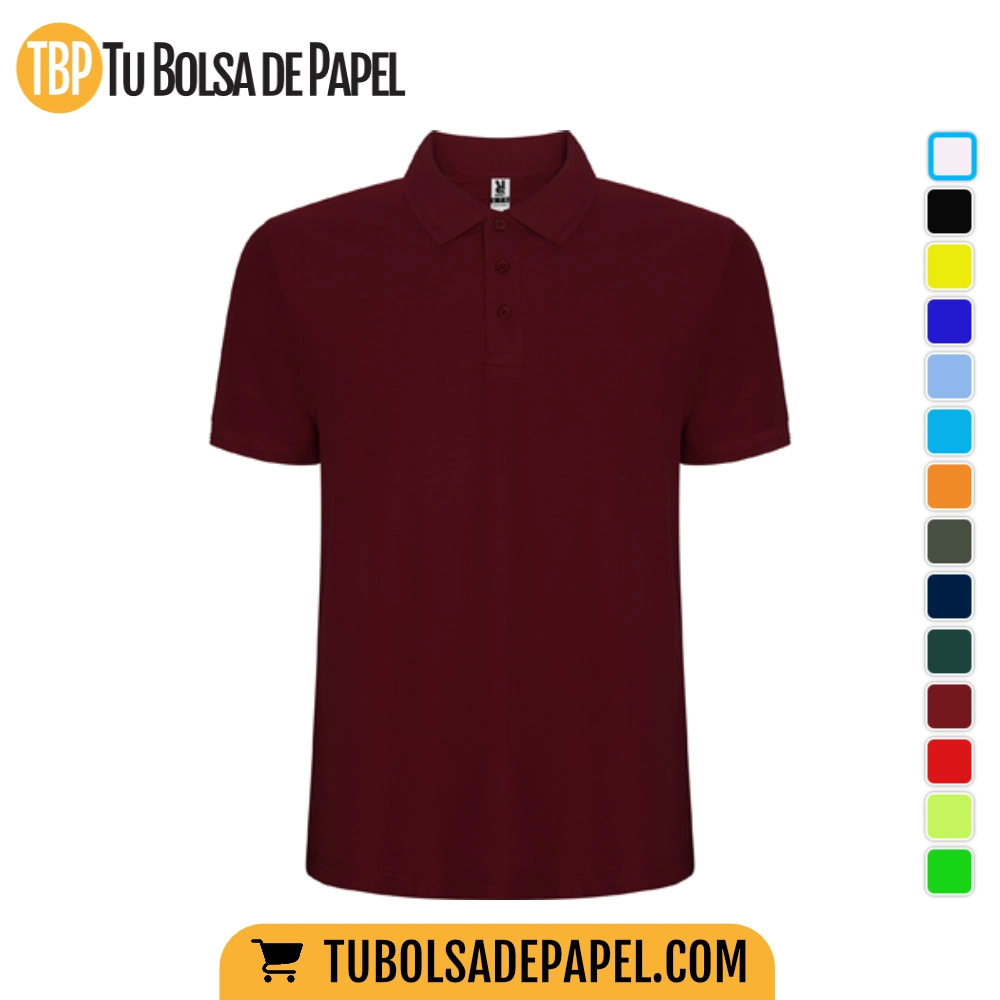 Polo Hombre Manga Corta Personalizado - Granate