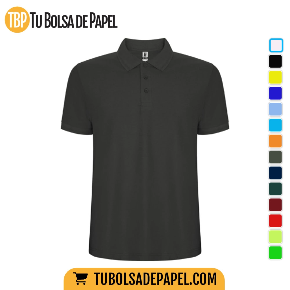 Polo Hombre Manga Corta Personalizado - Gris plomo