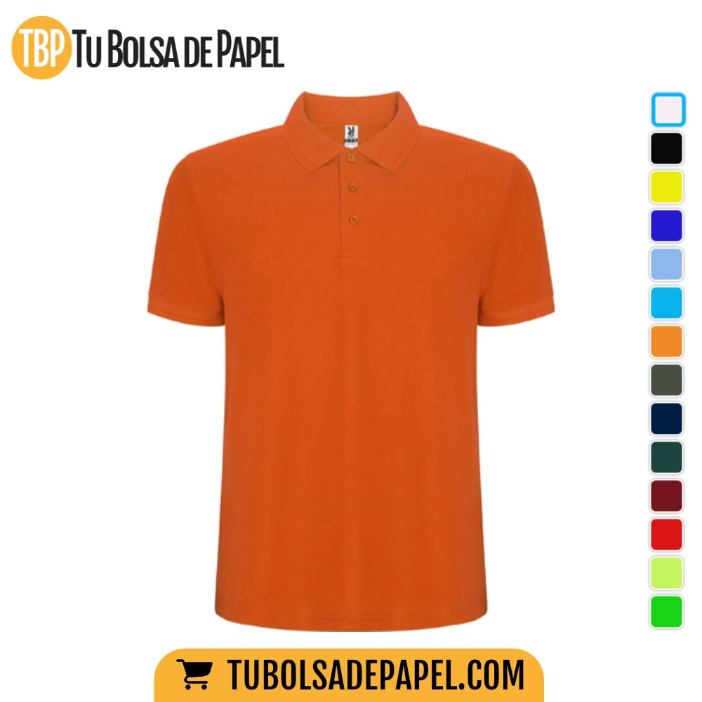 Polo Hombre Manga Corta Personalizado - Naranja