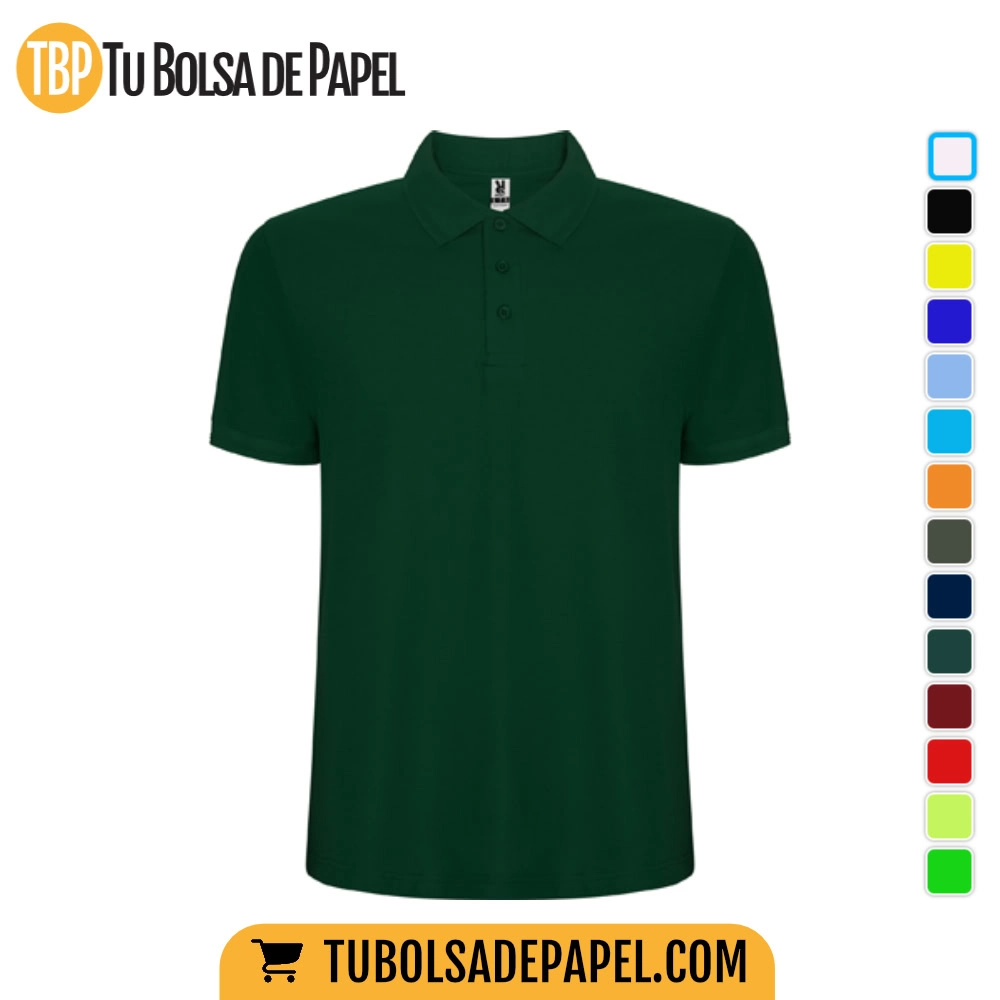 Polo Hombre Manga Corta Personalizado - Verde Botella