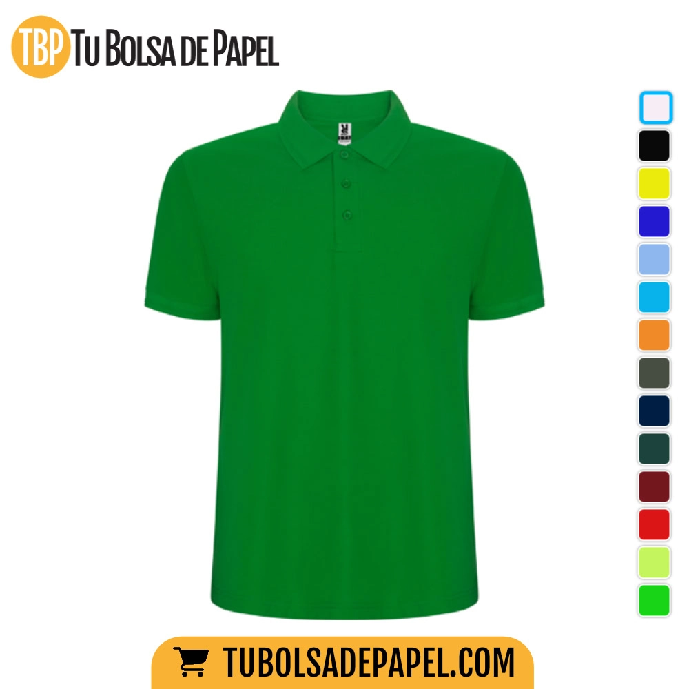 Polo Hombre Manga Corta Personalizado - Verde hierba