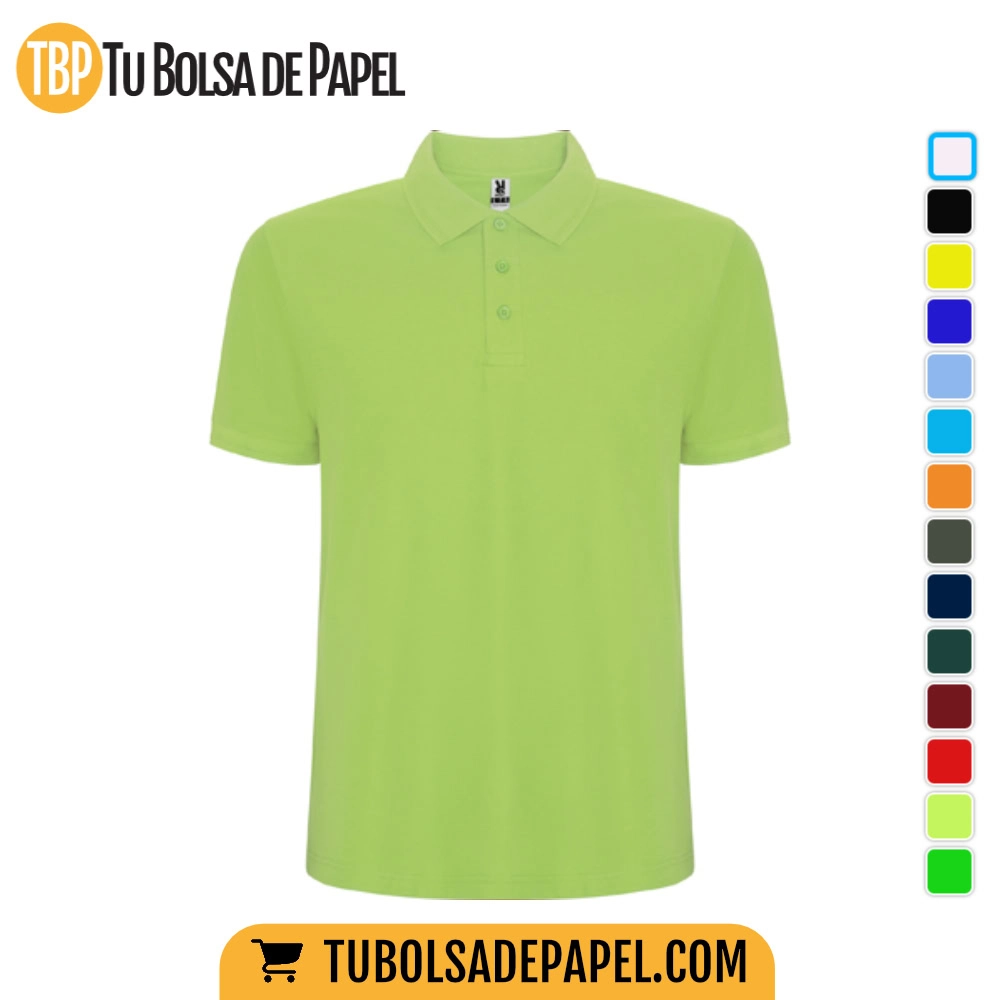 Polo Hombre Manga Corta Personalizado - Verde lima