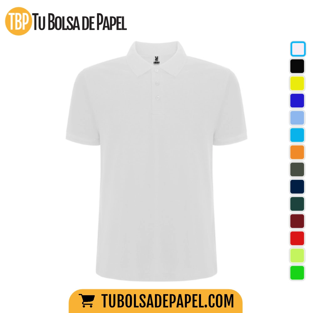 Polo Hombre Manga Corta Personalizado - blanco