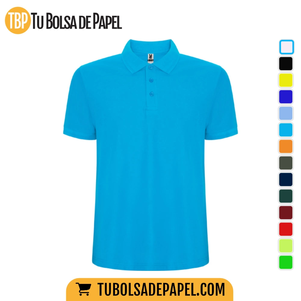 Polo Hombre Manga Corta Personalizado - turquesa