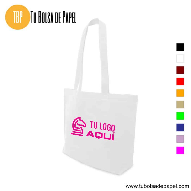 Bolsa reutilizable para comercios blancas