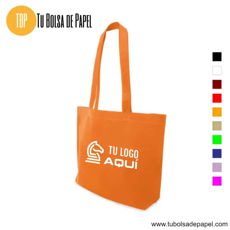 Bolsa reutilizable para comercios naranjas