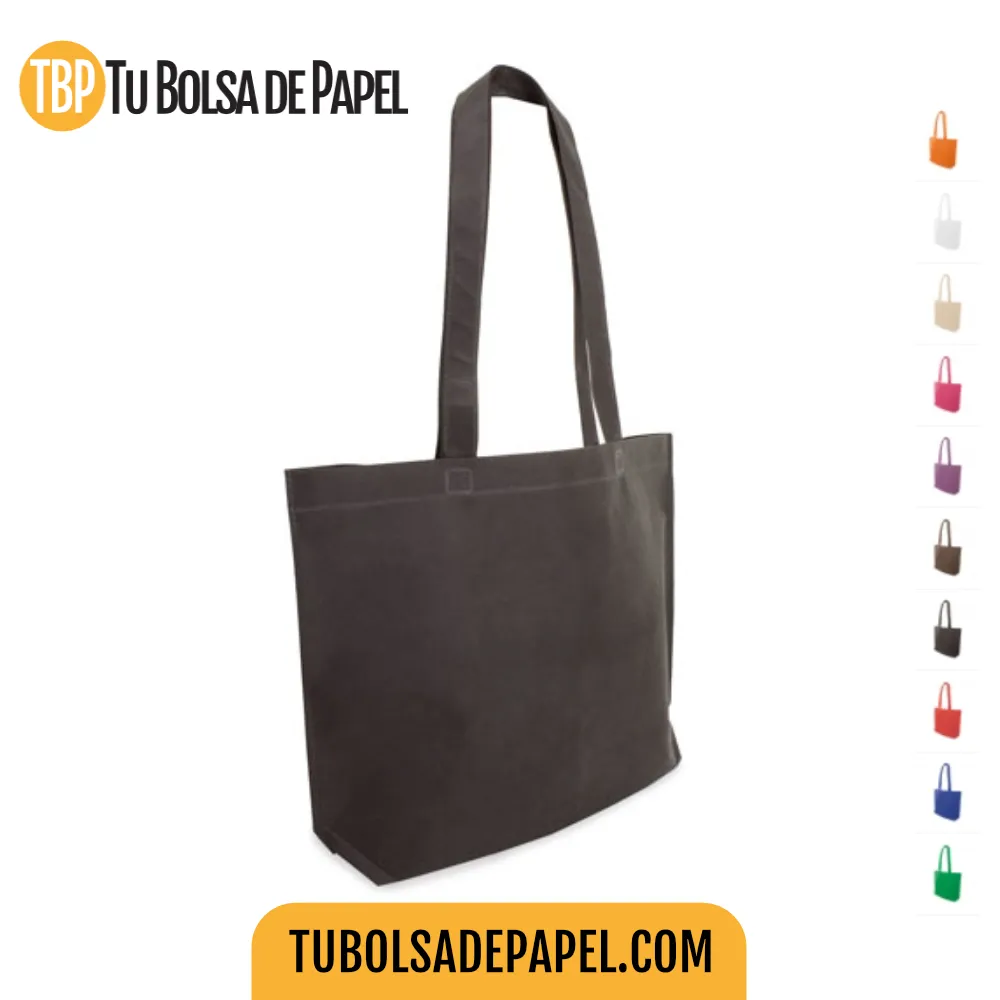 Bolsa reutilizable cuadrada non woven personalizada negra