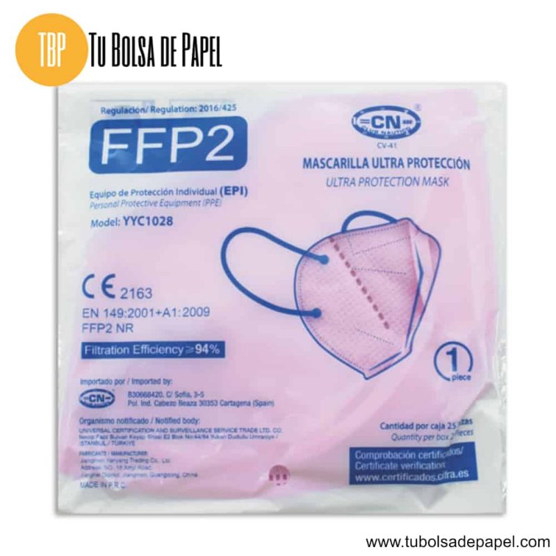 Mascarillas FFP2 Ultra Protección Rosa
