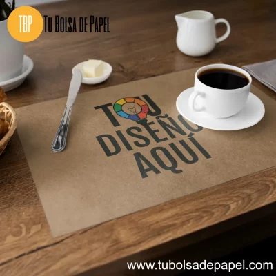 Mantel individual papel Kraft restaurante