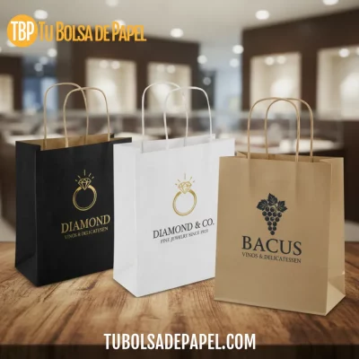 Bolsa de papel cuadrada Personalizada