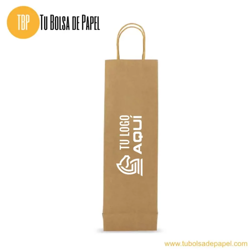 Bolsas de papel kraft para botellas personalizada