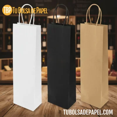 Bolsas de papel kraft para botellas Anónimas o personalizada