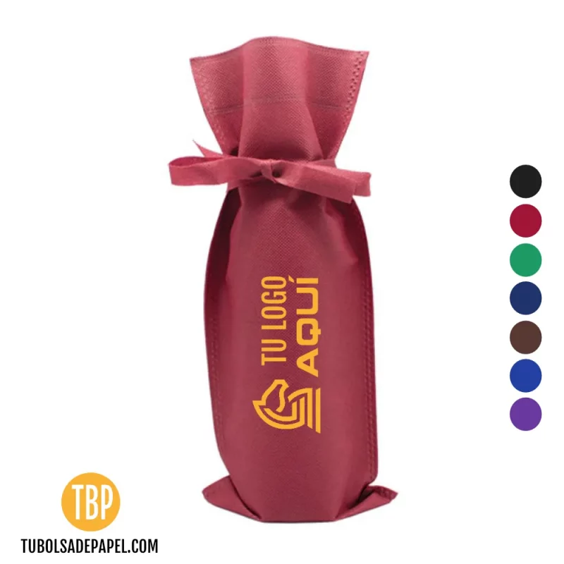 Bolsa para botellas burdeos personalizada